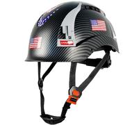 SAFEBUILDER SBD-H1 Engineering Vented Lightweight 6 Point Suspension Hard Hat OSHA Construction Hard Hats ANSI Z89.1 (H1X, Matte Black Hard Helmet)