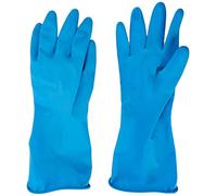 Safecare Household Rubber Gloves, Single Pair, Size 7/Small, Blue