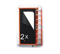 SafeCore 2 pack anti-dust zip door 220x110 cm, thick polypropylene dust door cover with double-sided zip, durable building dust guard door cover for renovation and construction - zip door dust barrier