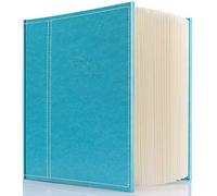 Safedealshop Self-Stick Page Photo Album, Family Album, Leather Cover, Holds 3X5, 4X6, 5X7, 6X8, 8X10 Photos, Waterproof, Dustproof, 11x9.5 inches, Turquoise