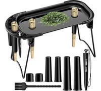 SafeDelux Metal Rolling Tray with Cone Loader, Foldable Rolling Machine & Tray Set for King Size & 1¼ Pre Rolled Cones, Smoking Accessories, Home, Travel, Parties & Gifts Ideas