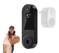 Safedoorbell Camera, Safedoorbell The Smarter Way to Protect Your Home, Safe Doorbell Camera Wireless, Smart Wifi Doorbell Cameras, with Motion Detection, Night Vision (Black)