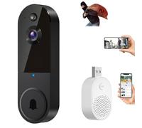 Safedoorbell - The Smarter Way To Protect Your Home, Safe Doorbell Camera Wireless, Safedoorbell Camera Wireless, 1080p Camera, Ai Human Detection, Live View, Night Vision, Two-Way Audio (Black)