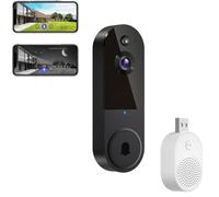Safedoorbell the Smarter Way to Protect Your Home, Wireless Wi-Fi Video Doorbell Camera Ai Motion Detection, 2-Way Audio, Motion Detection, Night Vision, Cloud Storage, for Outdoor (Black-T,USB)