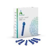 SafeFine 28G 3mm Blood Lancets Sterile Compatible with Most Lancing Devices 100 pcs/box
