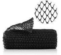 Safefine Authentic Real African Net Sponge Long, 100% Knitted, Stretch Length up to 170 cm, for Bathing, Exfoliating, Back Scrub for Smoother Skin, Ideal for Spa Massages, for Women and Men (Black)