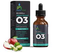 SafeFine Omega 3 Liquid Vegan Drops - DHA from Algae Oil - 60 ml Dropper Bottle - 2000 mg per Serving Plant Based Algae Source Supports Heart Brain & Eyes
