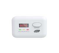 SafeFlame Carbon Monoxide Alarm - CO Detector, 10-Year Sensor, LCD PPM Display, 85dB+ Alert, AA Battery Included, Freestanding or Wall Mounted, Caravan & Home Use