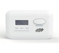 SafeFlame Carbon Monoxide Detector, EN 50291 Certified CO Alarm with 10-Year Sensor, LCD PPM Display, 85dB+ Alert, CE & UKCA Approved, AA Battery Included, Freestanding or Wall Mounted