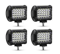 Safego 4 Inch 72W LED Work Light Bar 6000LM LED Spotlight Off Road Driving Fog Lights for Car ATV UTV SUV Truck Boat Motorcycle 12V/24V, 1 Year Warranty, 4PCS
