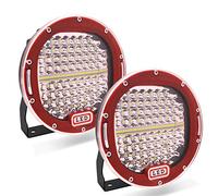 Safego LED Driving Work Light, 7'' 300W 30000LM LED Pods Light Bar Spot Beam Round Offroad Light LED Light Bar Fog Light Lamp Roof Bar Bumper for 4x4 SUV ATV Truck Boat Tractor 12V, 2PCS - Red Shell