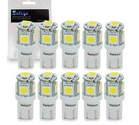 Safego W5W 501 LED Bulbs T10 194 168 Led Car Bulb Super Bright White 5SMD 5050 Replacement for LED Side Light Bulbs Car Interior Dashboard Dome Map Door Courtesy License Plate Lights 12V, 10PCS