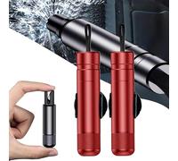 Safehammer Glass Breaker, Car Safety Hammer, Safe Hammer Glass Breaker, Car Emergency 2-in-1 Window Breaker & Seat Belt Cutter, Vehicle Escape Tool, Automotive Interior Safety Products (2PC-Red)