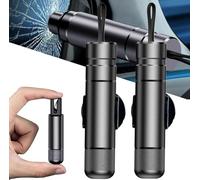 Safehammer Glass Breaker, Car Safety Hammer, Safe Hammer Glass Breaker, Car Emergency 2-in-1 Window Breaker & Seat Belt Cutter, Vehicle Escape Tool, Automotive Interior Safety Products (2PC-Black)