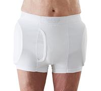 Safehip AirX Men's Hip Protector Briefs - Fall Prevention Hip Support for Elderly - Senior Safety - No Fall Fear by TYTEX (White, Large - 40-48 inches)