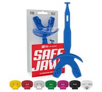 SAFEJAWZ Blue Football Mouth Guard, Sports Lip Guard with Connected Strap
