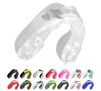 SAFEJAWZ Clear Fangz Mouth Guard, Junior Dual Layer Gum Shield with Case