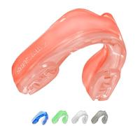 SafeJawz Elements Sports Mouthguard, Dual Layer Premium Protection Adult and Junior Gum Shield with Case for Boxing, MMA, Rugby, Martial Arts, Judo and All Contact Sports (Fire, Junior (up to 11))