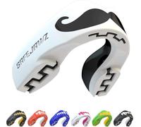 SAFEJAWZ Mouth Guard, Dual Layer Gum Shield for Adults with Case, Easy Fit Remouldable Gumshield for Rugby, Boxing, MMA, Hockey & All Contact Sports