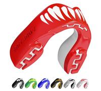 SAFEJAWZ Mouth Guard, Dual Layer Gum Shield for Juniors with Case, Easy Fit Remouldable Kids Gumshield for Rugby, Boxing, MMA, Hockey & All Contact Sports (Child <11 Years, Red Viper)