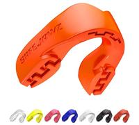 SAFEJAWZ Mouth Guard, Slim Fit Gum Shield for Juniors with Case, Easy Fit Remouldable Gumshield for Rugby, Boxing, MMA, Hockey, Karate & All Contact Sports Mouthguard (Child <11 Years, Orange)