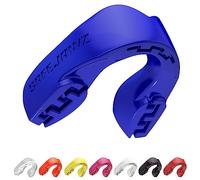 SAFEJAWZ Mouthguard Slim Fit, Adults and Junior Gum Shield with Case for Boxing, MMA, Rugby, Martial Arts, Judo, Karate, Hockey and All Contact Sports… B073CZHSRS (Adult (12+ Years), Blue)