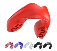 SAFEJAWZ Red Mouth Guard for Braces, One Size Gum Shield with Case