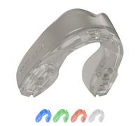 SAFEJAWZ Sports Mouth Guard, Dual Layer Premium Protection Adult and Junior Gum Shield with Case for Boxing, MMA, Rugby, Martial Arts, Judo and All Contact Sports (Grey Rock, Adult (12+))