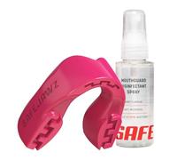 SAFEJAWZ Sports Mouthguard, Case and Cleaner Spray 50ml Bundle