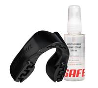 SAFEJAWZ Sports Mouthguard, Case and Cleaner Spray 50ml Bundle