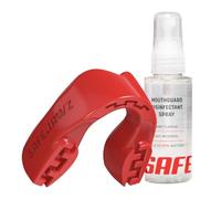 SAFEJAWZ Sports Mouthguard, Case and Cleaner Spray 50ml Bundle