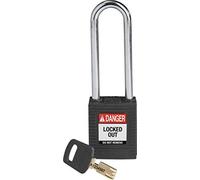 SafeKey Nylon Padlock, 38mm x 122mm x 19mm, Black