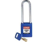 SafeKey Nylon Padlock, 38mm x 122mm x 19mm, Blue