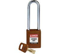 SafeKey Nylon Padlock, 38mm x 122mm x 19mm, Brown