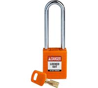 SafeKey Nylon Padlock, 38mm x 122mm x 19mm, Orange