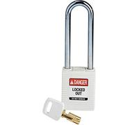 SafeKey Nylon Padlock, 38mm x 122mm x 19mm, White