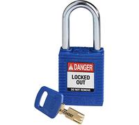 SafeKey Nylon Padlock, 38mm x 84mm x 19mm, Blue