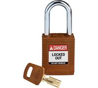 SafeKey Nylon Padlock, 38mm x 84mm x 19mm, Brown