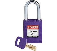 SafeKey Nylon Padlock, 38mm x 84mm x 19mm, Purple