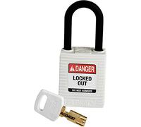 SafeKey Nylon Padlock, 38mm x 84mm x 19mm, White