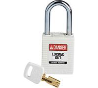 SafeKey Nylon Padlock, 38mm x 84mm x 19mm, White