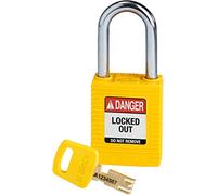 SafeKey Nylon Padlock, 38mm x 84mm x 19mm, Yellow