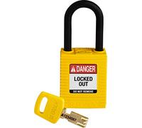 SafeKey Nylon Padlock, 38mm x 84mm x 19mm, Yellow