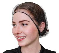 SAFEKO Disposable Honeycomb Nylon Hair Nets | Breathable | 100 Count [BLACK | 21”]