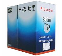 Safekom RJ45 305M CAT5E Cat 5e Network Ethernet Internet UTP Copper Clad Aluminum CCA ADSL Patch LAN Bulk Roll Reel Cable 305 Meter 10/100/1000 For PC Laptop To Modem Router