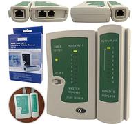 Safekom RJ45 CAT7 Cat6e CAT6 Cat5e Cat5 Cat 5e RJ11 RJ12 Network Ethernet UTP STP FTP LAN PC Wire Cable Tester Test Networking Internet Broadband Connection Speed Capability Testing Tool
