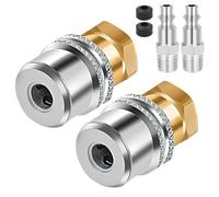 SAFELIFE Air Chuck 2 Pack, Heavy Duty Closed Flow Lock On Tire Chuck with 1/4'' NPT for Quick Connect Inflator Gauge Compressor Accessories