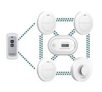 Safeliveo Interlinked Smoke, Heat and CO Alarm Bundle with 10 Years Battery