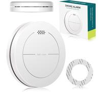 Safeliveo Smoke Alarms for Home 1 Pack without Flashing LED, Standalone Smoke Detectors with 10-Year Battery, Mute Function, Fire Detector for Home Protection, SM11HW
