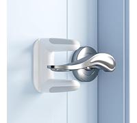 SAFELON 2 PCS Baby Safety Door Lever Locks, Door Handle Locks for Childproof & Petproof, Invisible Switch to Prevent Children from Opening The Door, No Screws or Drill (White)